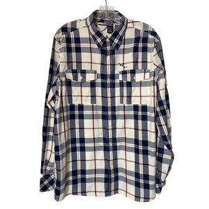 Rocawear Shirt Mens Size Large Flannel Streetwear Hip Hop Y2K Patriot color READ